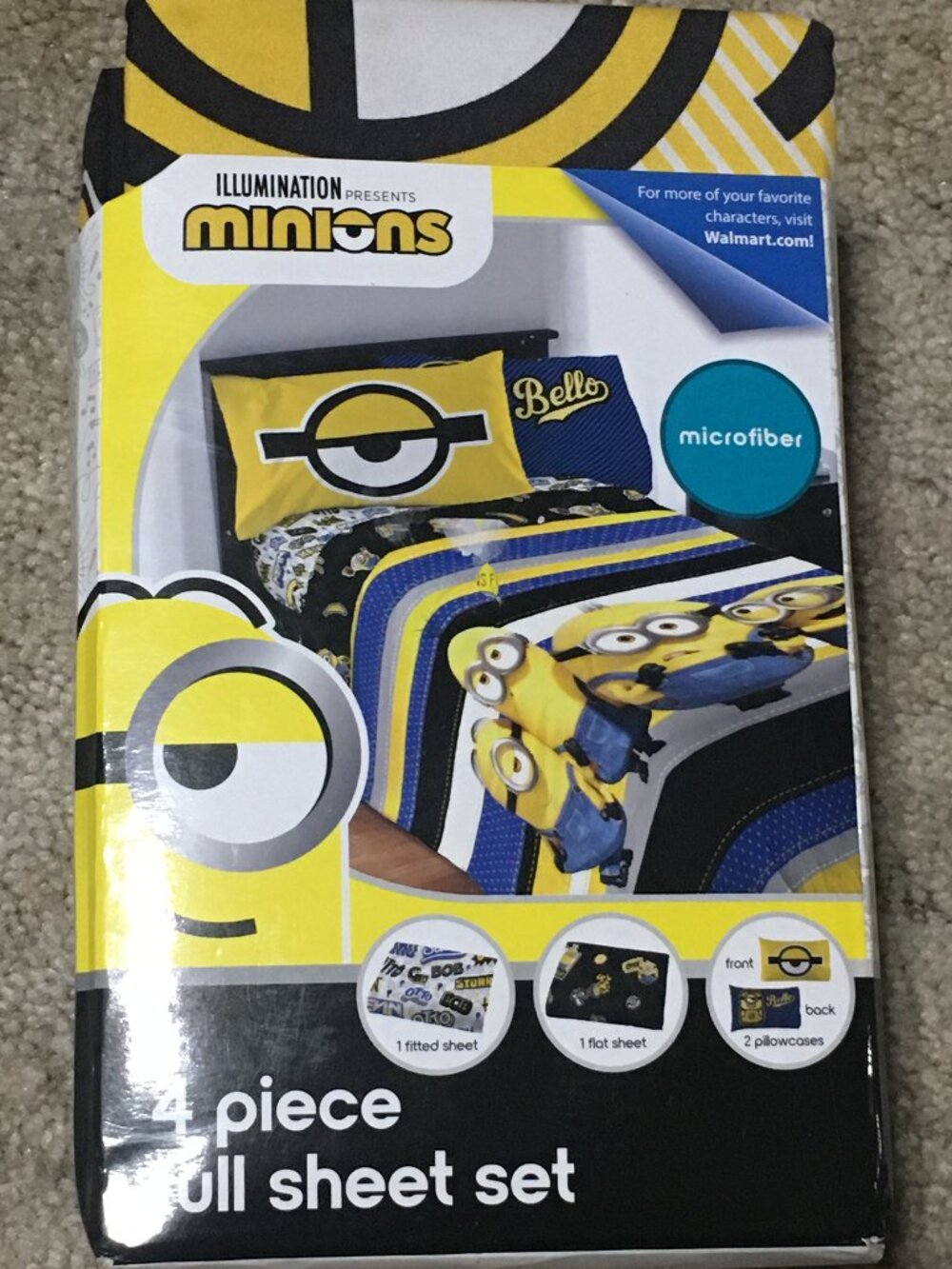 Minions 4 Piece Full Sheet Set NWT